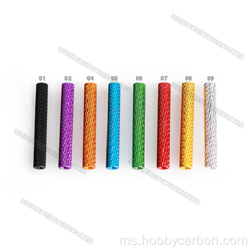 M3 Aluminium Alloy Round Standoff dengan Knurled